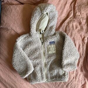 Patagonia Toddler Retro-X Sherpa Fleece Hoodie 3T Cream